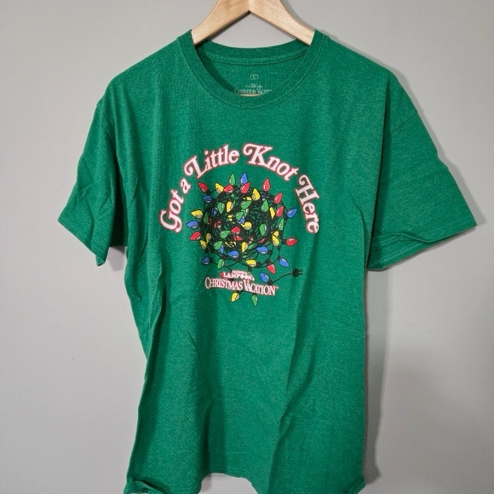 National Lampoons Christmas Vacation Men inchs Large Green T-shirt